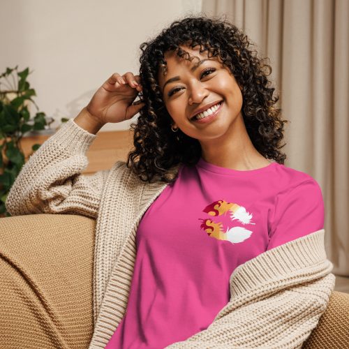 Blazing Heart Women's Relaxed T-Shirt - Image 7