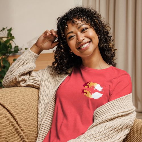 Blazing Heart Women's Relaxed T-Shirt - Image 6