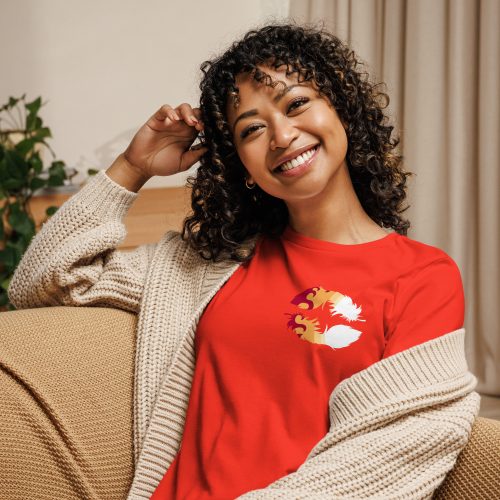 Blazing Heart Women's Relaxed T-Shirt - Image 5