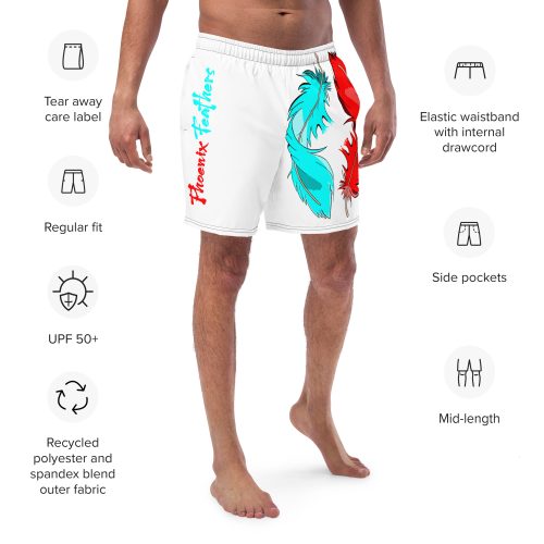 Feathers Wht Swim Trunks