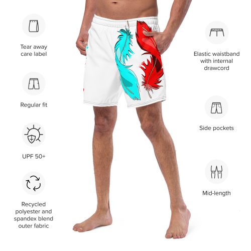 Feathers Wht Swim Trunks - Image 3