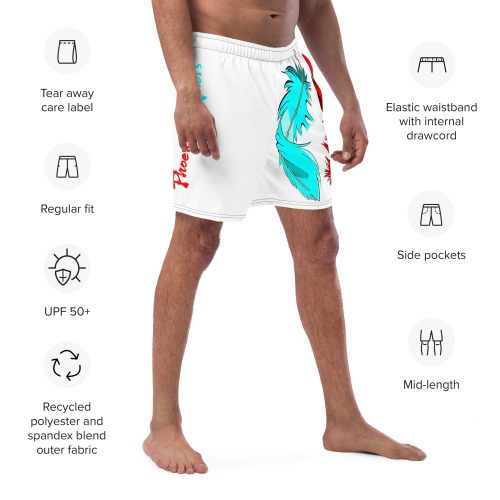 Feathers Wht Swim Trunks - Image 2